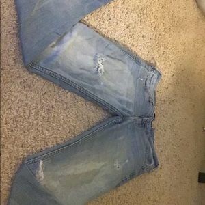 Light wash ripped jeans